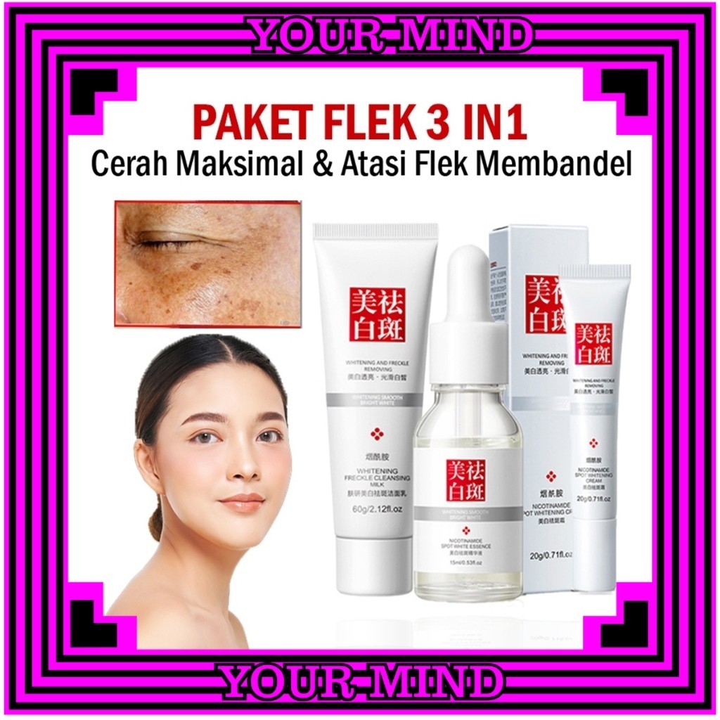 YM [ PAKETAN ] FUYAN Whitening 3in1 Paket Lengkap Fuyan Cream / Fuyan Facial Wash / Fuyan Serum Esse