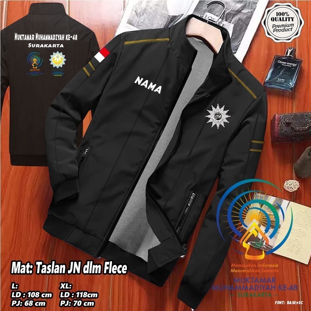 JAKET RUBBY MUKTAMAR MUHAMMMADIYAH / JAKET PESERTA MUKTAMAR MUHAMMADIYAH 48 / JAKET PO SABLON
