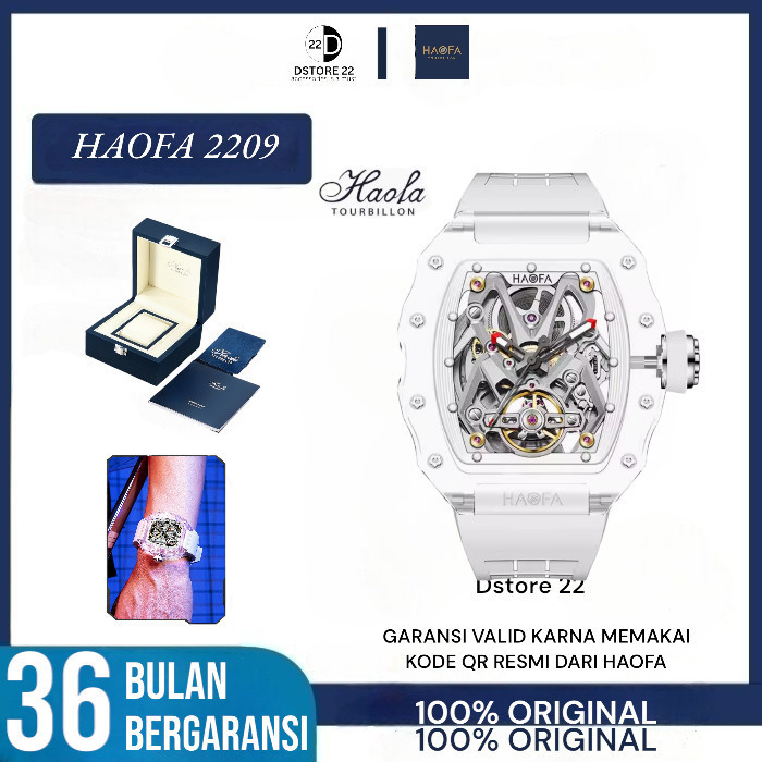 HAOFA WATCH MEN AUTOMATIC TRANSPARENT CRYSTAL 2209 - CLEAR WHITE