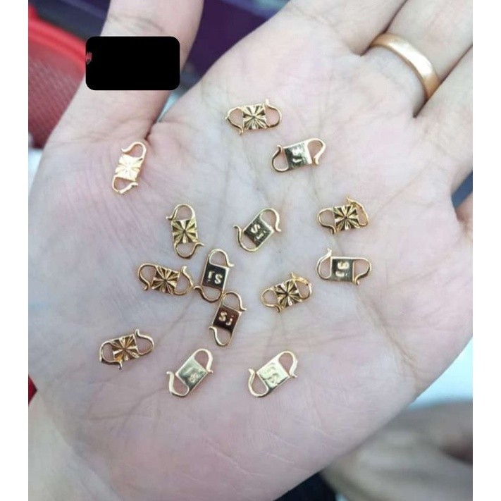 PENGAIT KALUNG DAN GELANG MODEL S SJ JEWELRY WARNA EMAS_KOKOT KALUNG S WARNA EMAS