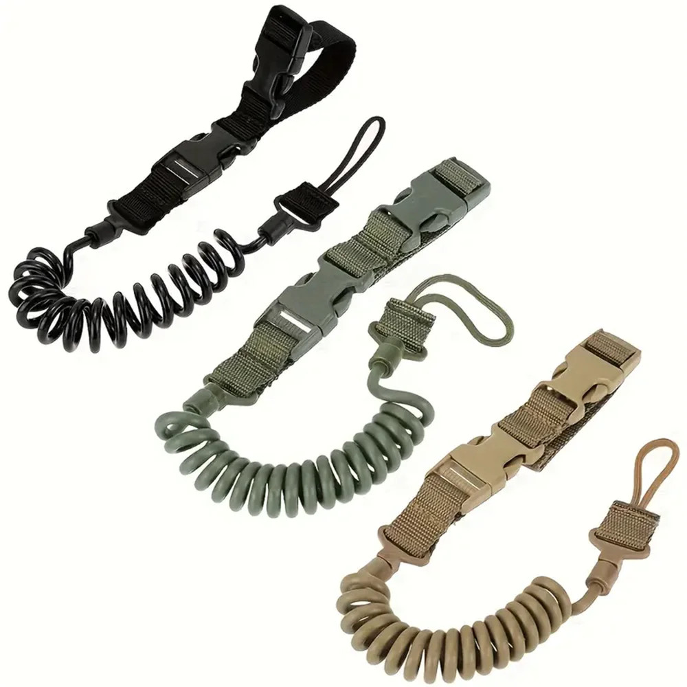 

Multi-purpose Spring Lanyard Outdoor Wear-Resistant Elastic Key Chain Safety Rope Anti Loss Military Tactical Lanyard