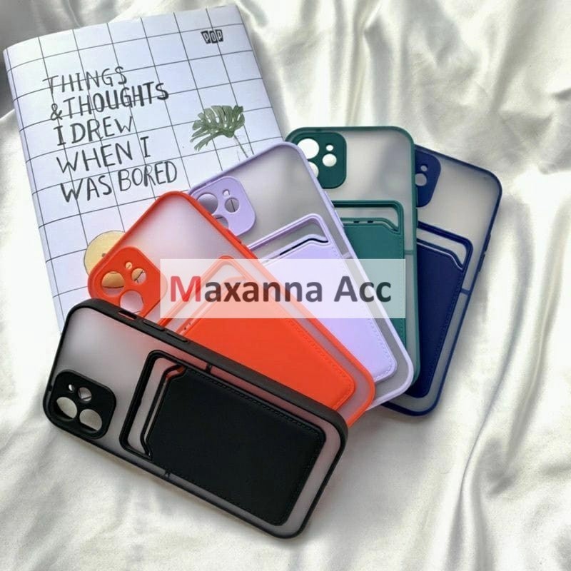[MAXANNA] [ iPhone 12 / 12 Pro / 12 Pro Max ] Case Gingle Card Slot Holder Kartu
