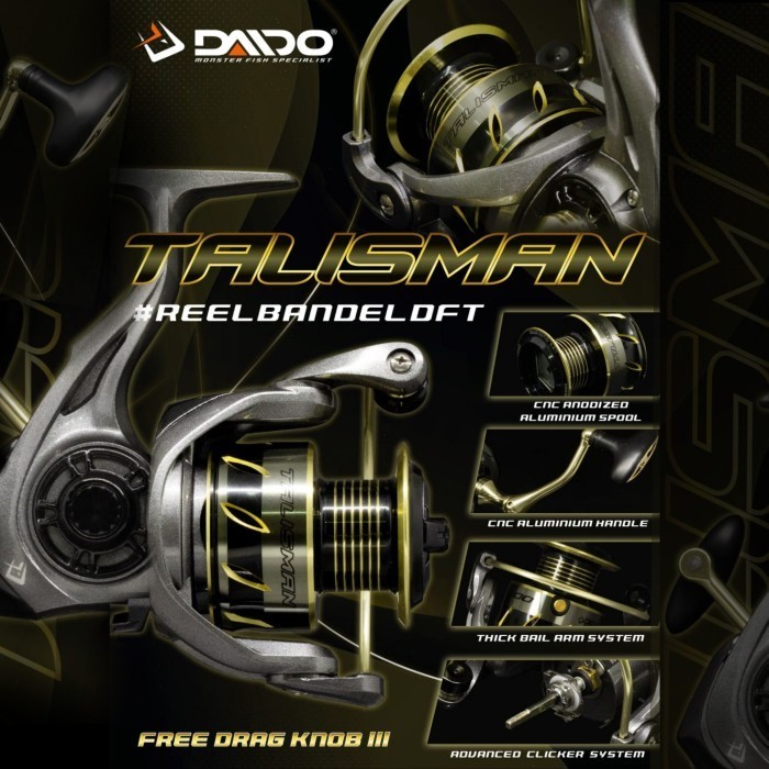 PROMO TERBATAS Daido Talisman Spinning reel pancing screw in handle alumunium spool