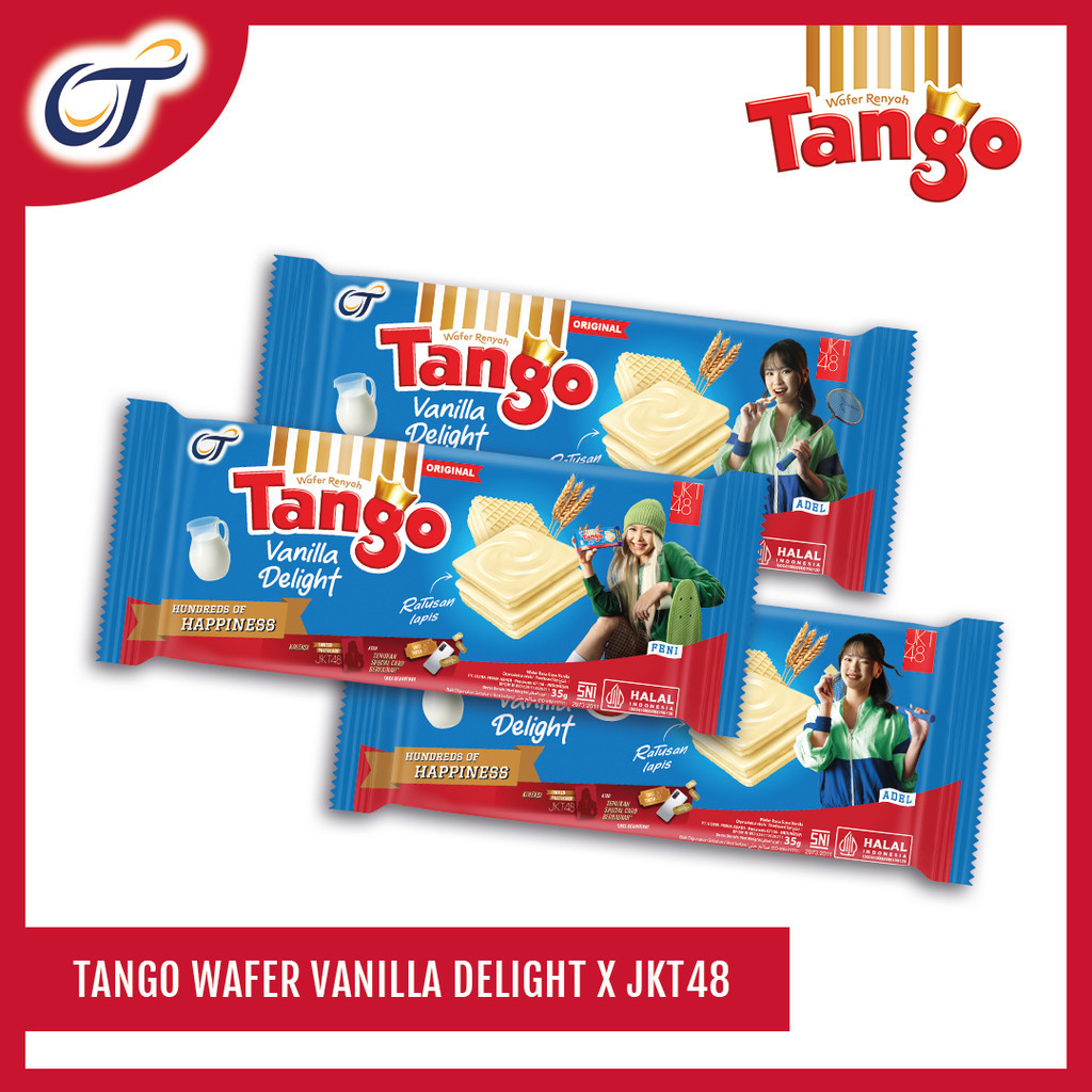 

Tango Wafer Vanilla Delight 35GR EXCLUSIVE JKT48 - [Isi 10 Pcs]