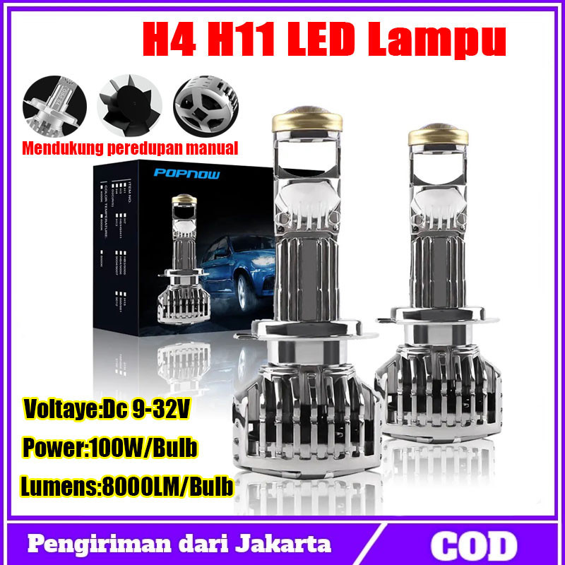 siap2PCS LAMPU LED HEADLAMP FOGLAMP MOBIL Y9 H4 H11 Mobil Lampu WARNA PUTIHLED WARM WHITE