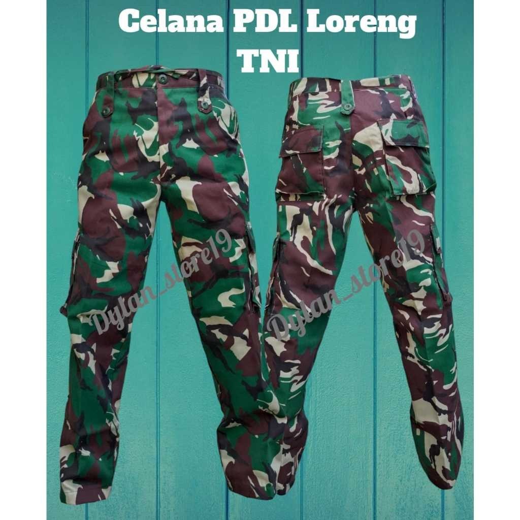 BEST - Celana PDL loreng TNI Celana Panjang Cargo army Malvinas Premium