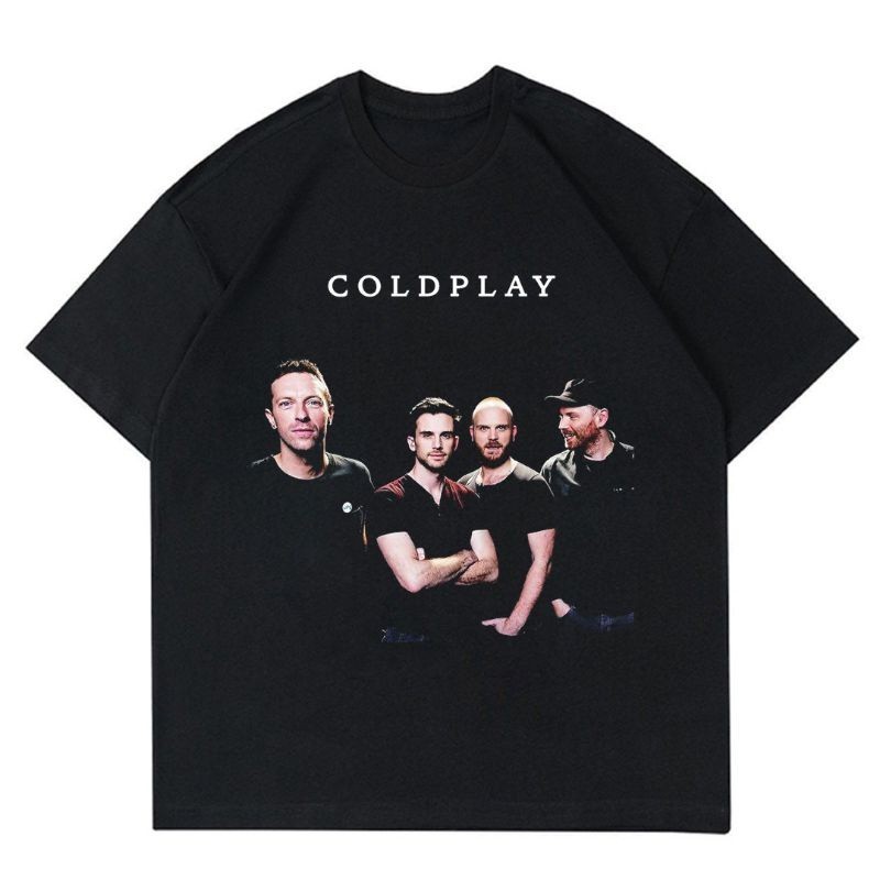 KAOS BAND COLDPLAY | T-SHIRT BAJU BAND COLDPLAY | KAOS HITAM PRIA tee
