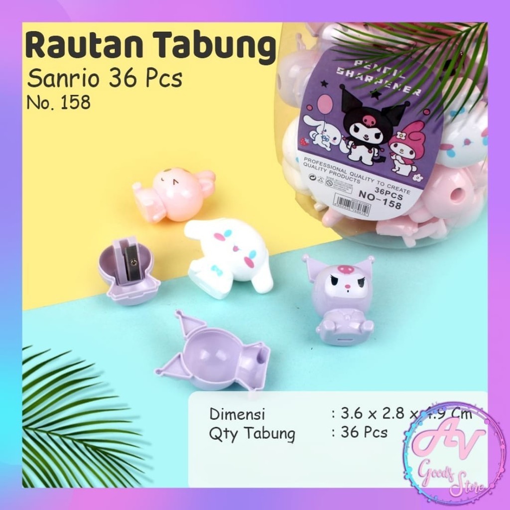 

1Pcs Rautan Tabung Sans Friend 158 / 1Buah Serutan Pensil Karakter Lucu
