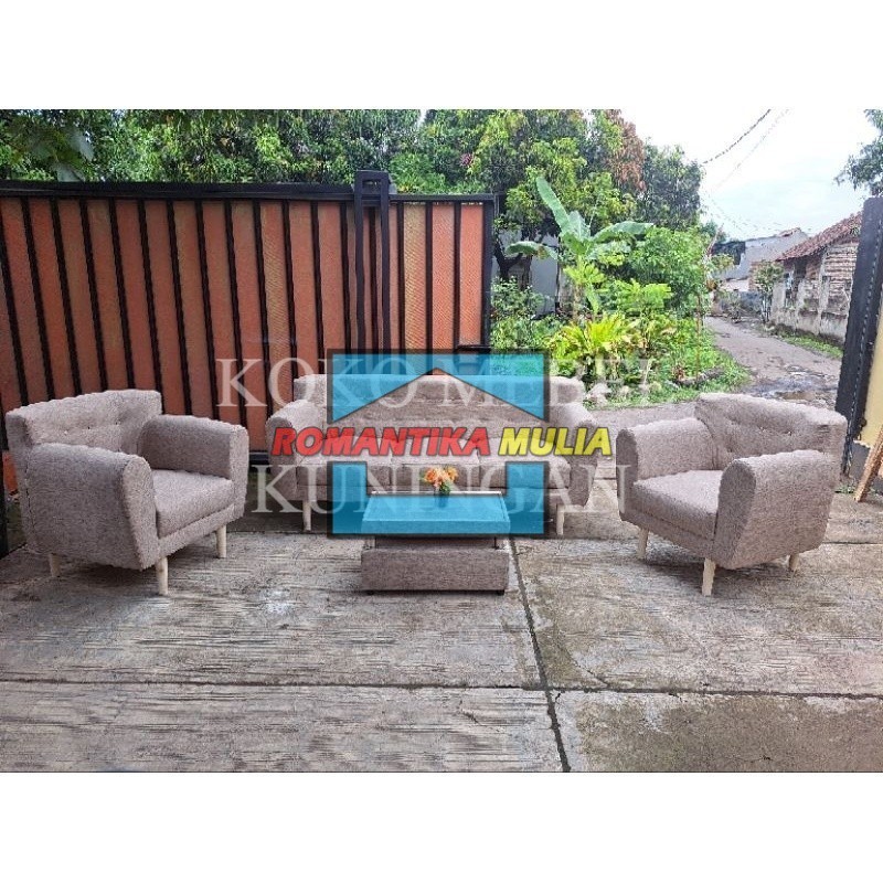(SIAP KIRIM) Sofa Retro Minimalis Set / Sifa Retro 3 Seater / Sofa Retro Ruang Tamu