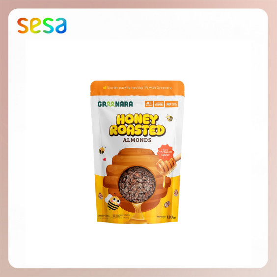 

GREENARA Honey Roasted Almond 120gr - Snack Cemilan