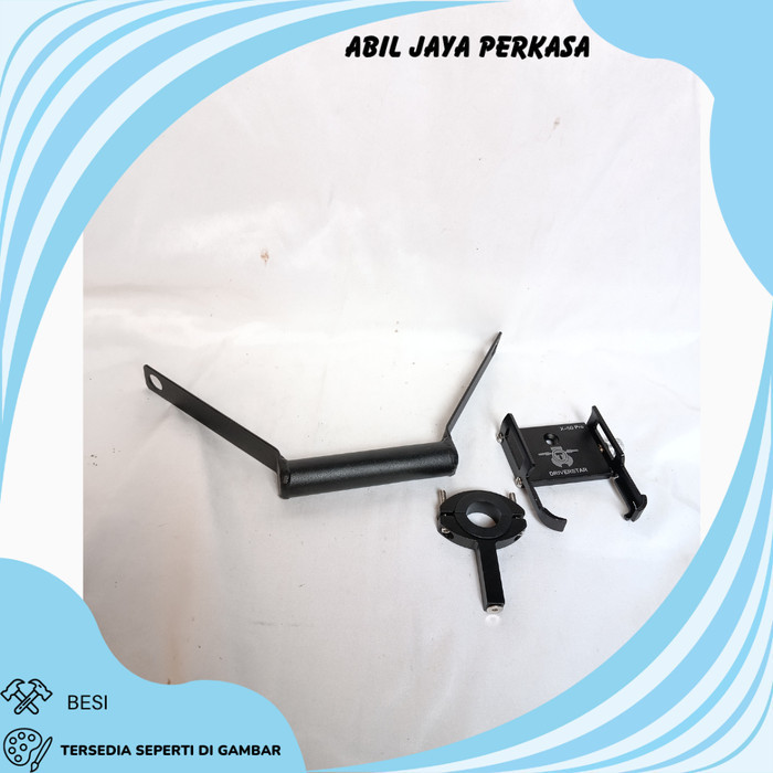 PAKET HOLDER HP BREKET BRACKET GPS HOLDER HP MOTOR CBR 150 COVER STANG HOLDER LOGAM