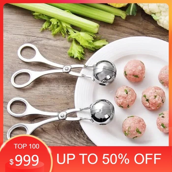 ALAT CETAKAN BAKSO BASO STAINLESS STEEL SCOOP ES KRIM ADONAN DAGING ICE CREAM BOLA PEMPEK LA022S3