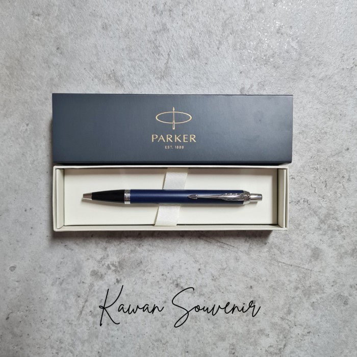 

Pulpen Parker Original IM New Blue Chrome Trim (Klip Silver) BP - Isi Hitam