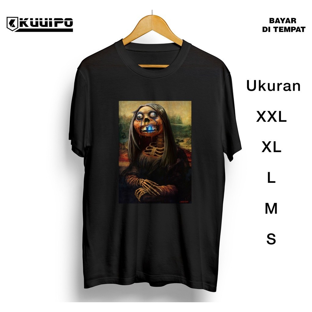 kaos meme monalisa / kaos meme lokal / kaos lukisan keren / baju cowok / baju cewek