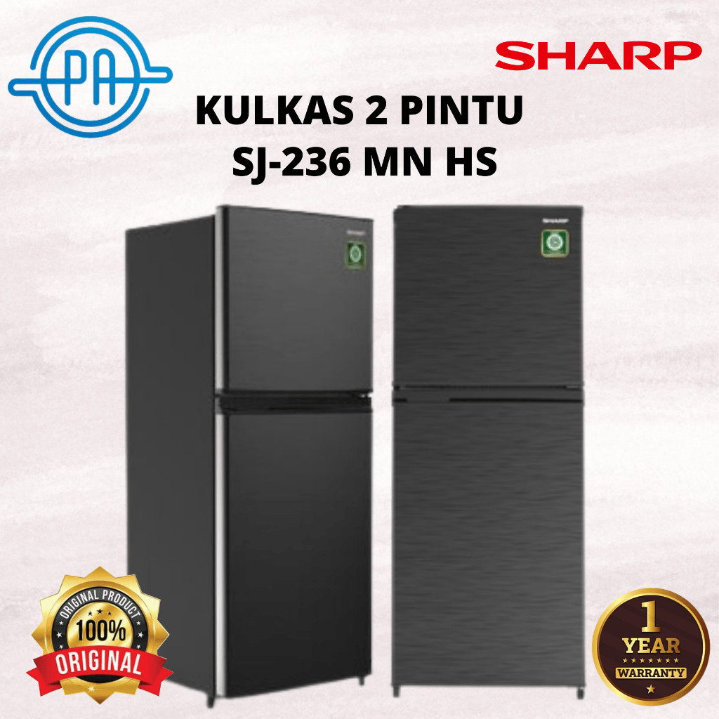 KULKAS 2 PINTU LEMARI ES SHARP SJ 236 MN HS / SJ236MN - SJ 236 MNHS