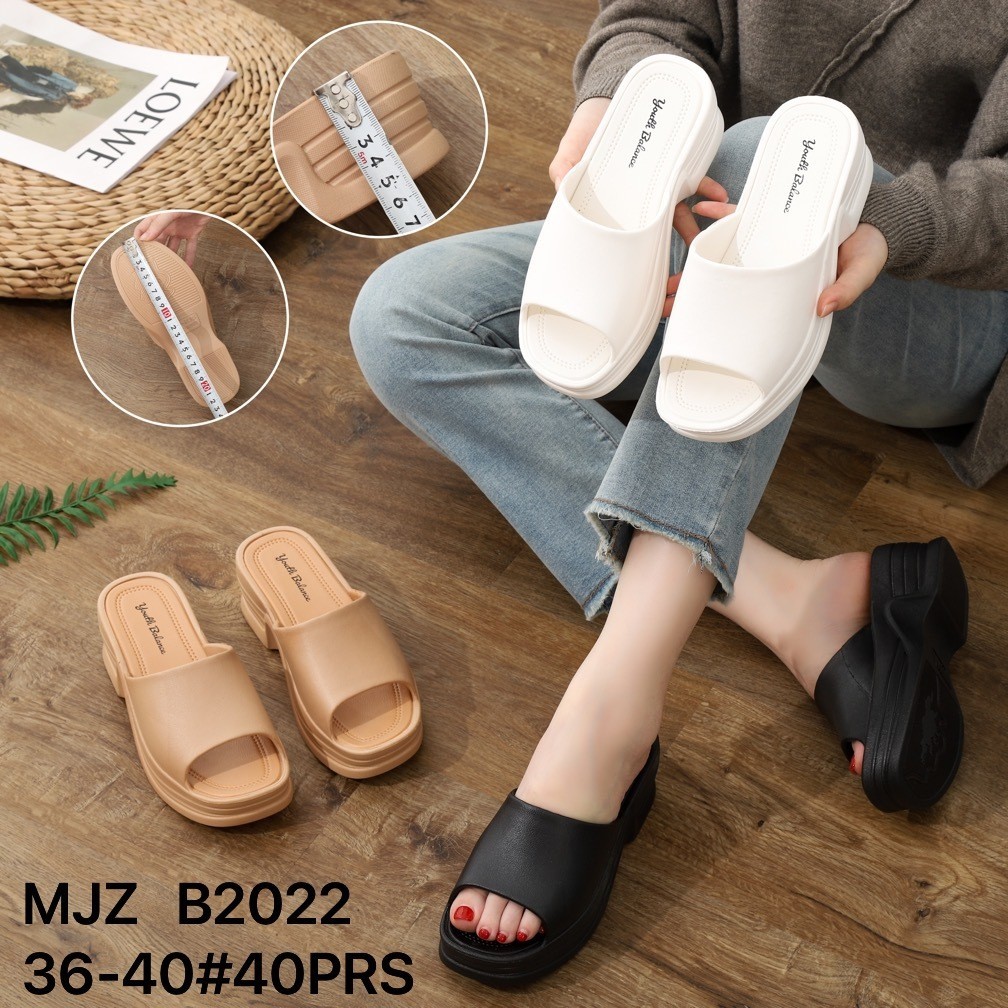 Sandal Wedges Wanita Selop Jelly Import Kekinian MJ-B2022