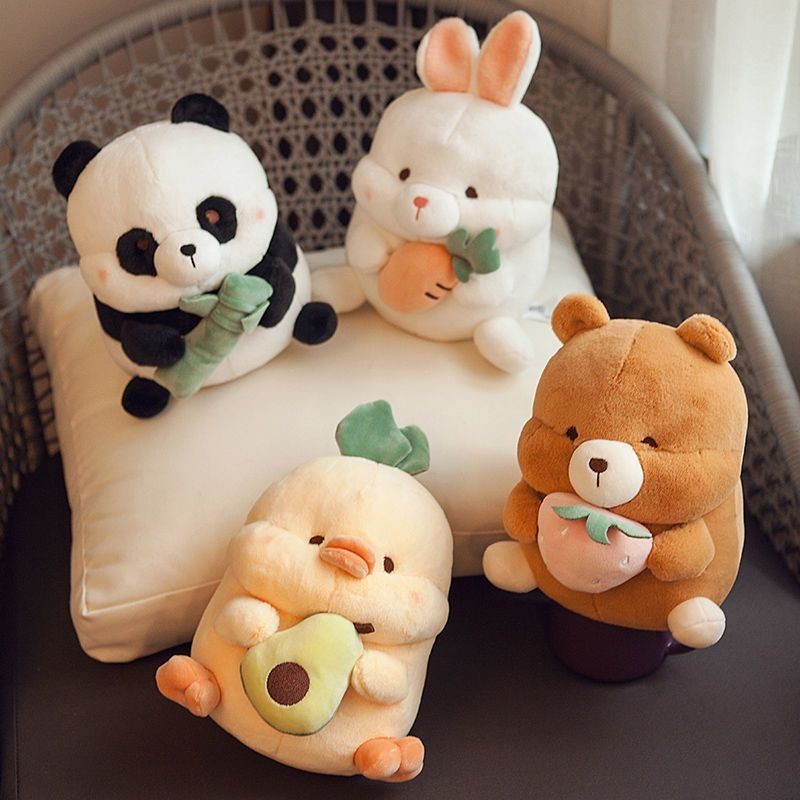 Mainan Boneka Kelinci Panda Kecil Lucu Boneka Beruang Anak Hadiah Ulang Tahun