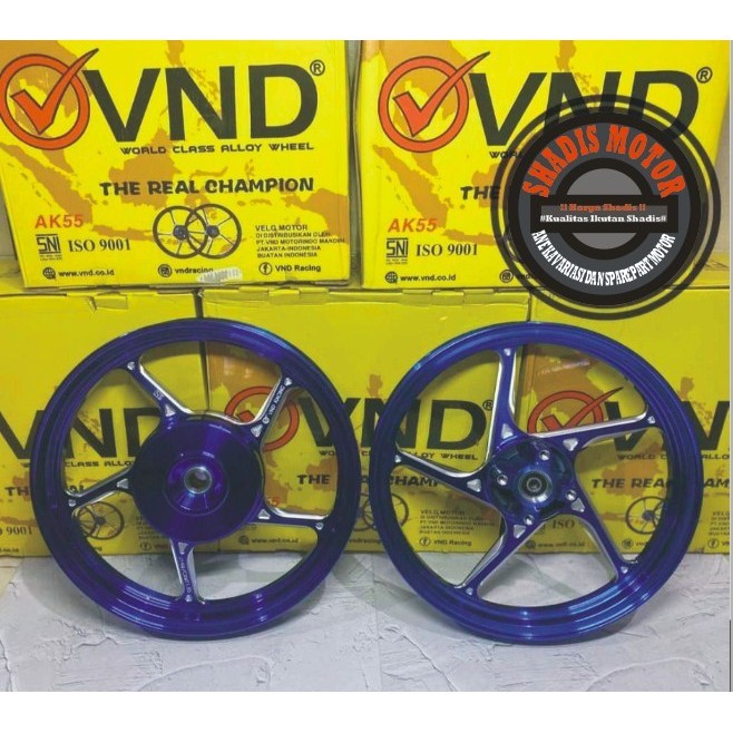 Velg Bintang VND Palang 5 Ak 55 Honda Beat Vario 110 Warna Biru