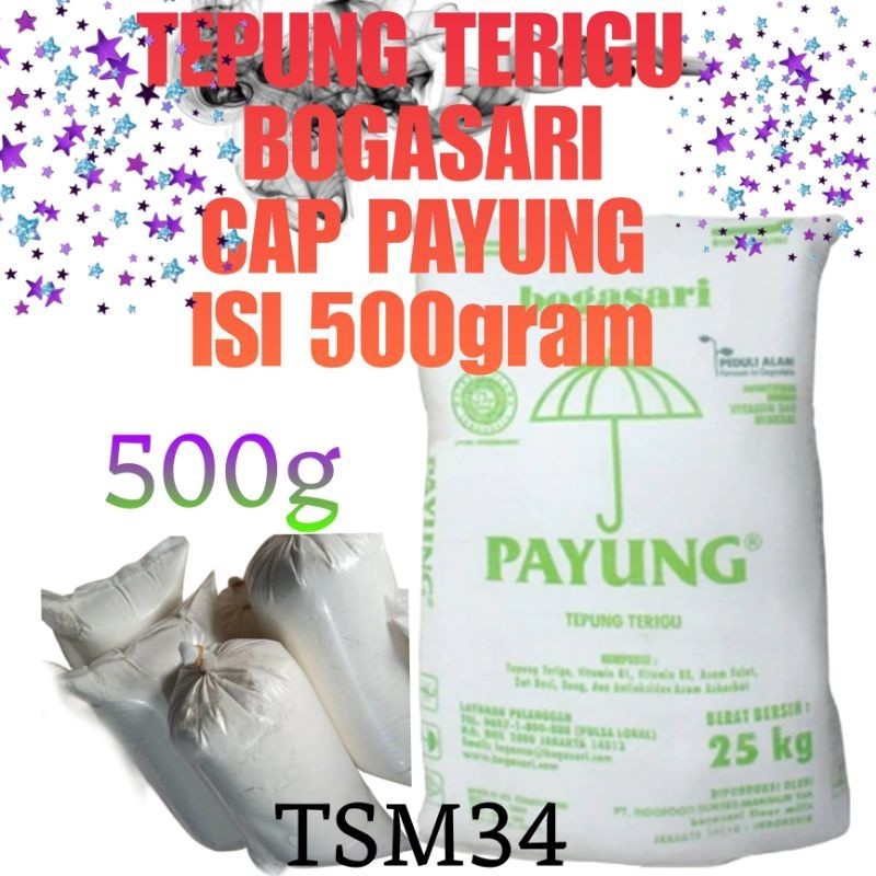 

(isi500gr) tepung terigu Bogasari cap payung harga grosir