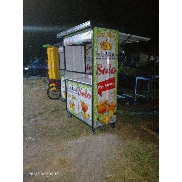 PROMO BIG SALE gerobak jualan gerobak es gerobak es teh murah 120 x 60 x 180cm FREE ONGKIR JADETABEK