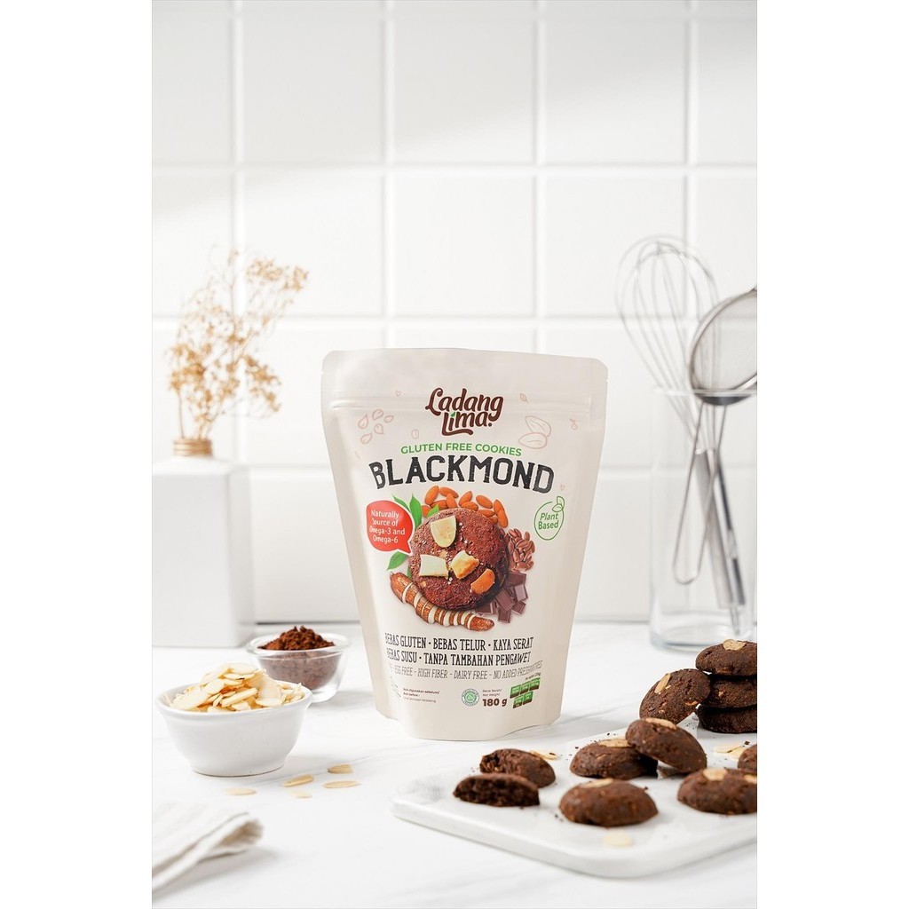 

Ladang Lima Blackmond Cookies Gluten Free (180 gr) Kue Cokelat Bebas Gluten