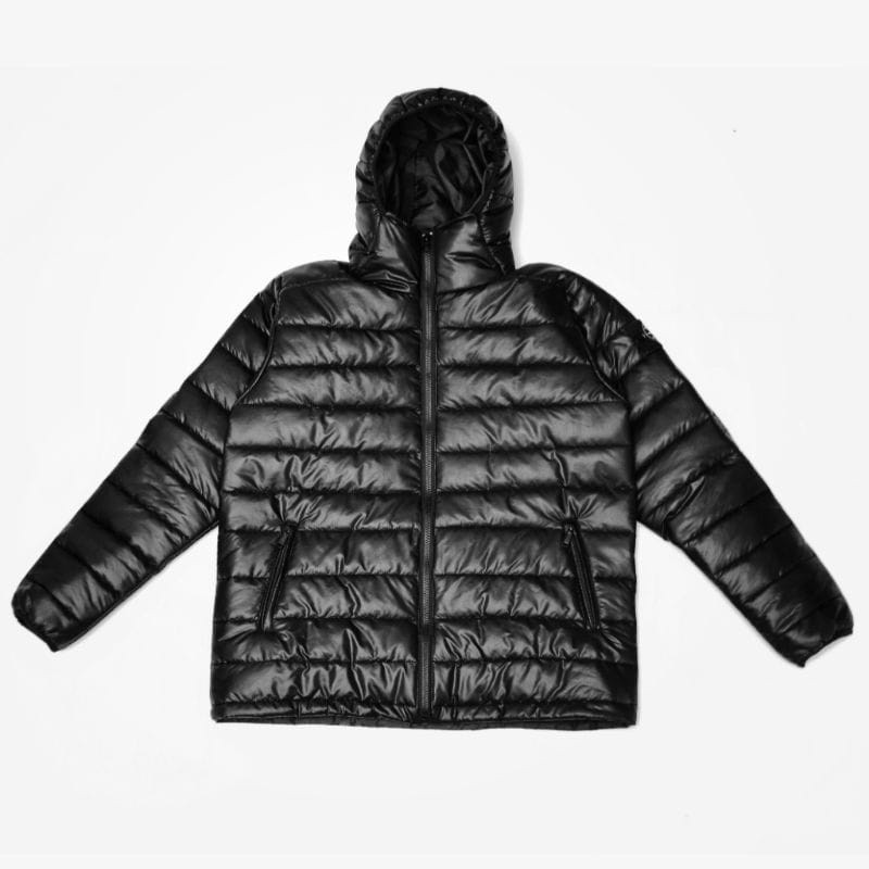 Jaket Puffercoat Parasut Hitam Polos Kembung Gelmbung Hiking Gunung Pria Wanita Premium