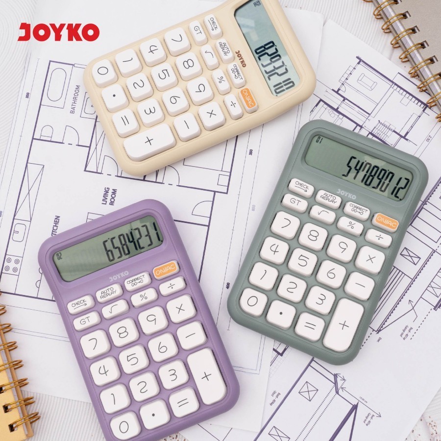 

Calculator JOYKO CC 62CO Kalkulator Color Cek Ulang Mechanical Button 12 Digit