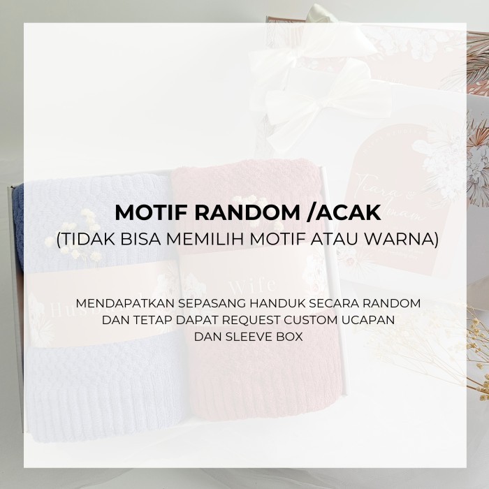 

(NEW) -Kado Pernikahan Hampers Handuk Couple Hampers Wedding Gift - Random