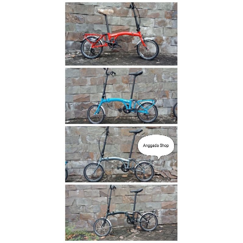 SEPEDA LIPAT TIGA 16 INCH 3 SPEED TRIFOLD EURONATION BIKE SELI FOLDINGBIKE 2023