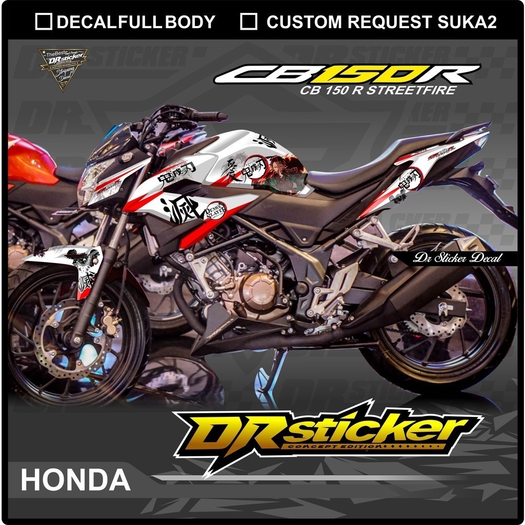 Decal Sticker Full Body Cb150R Street Fire 2019 V3 Ful blok - Dekal Cb150R New Desain Kimetsu