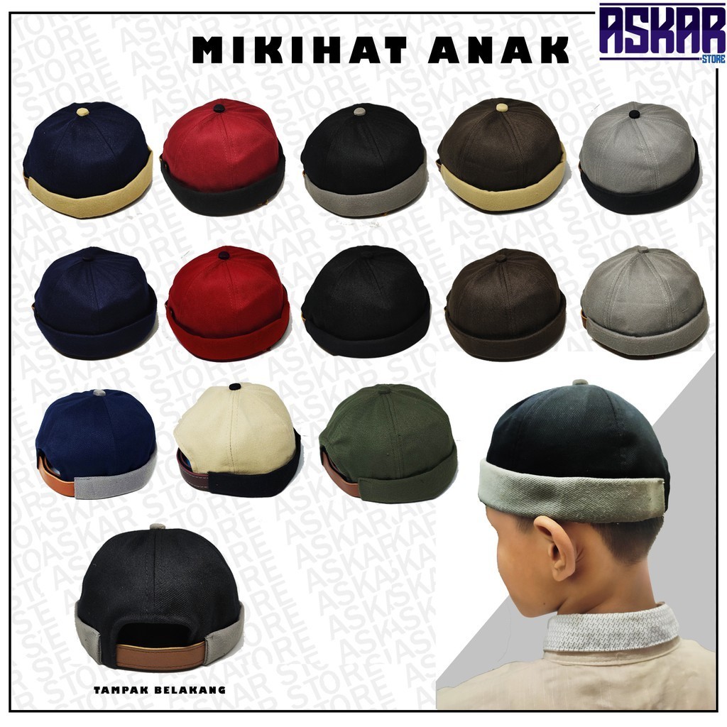 {A05} Peci anak mikihat topi peci miki hat anak laki laki peci uas laki laki 1 8 tahun
