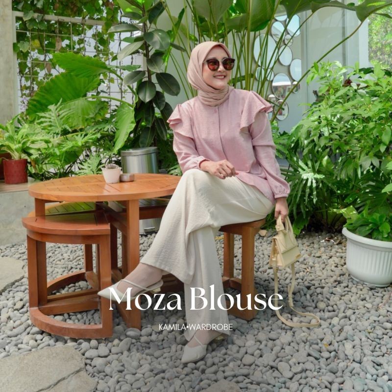 [NEW]  Kamila - MOZA BLOUSE || Kemeja Wanita Ruffle Bahan Linen