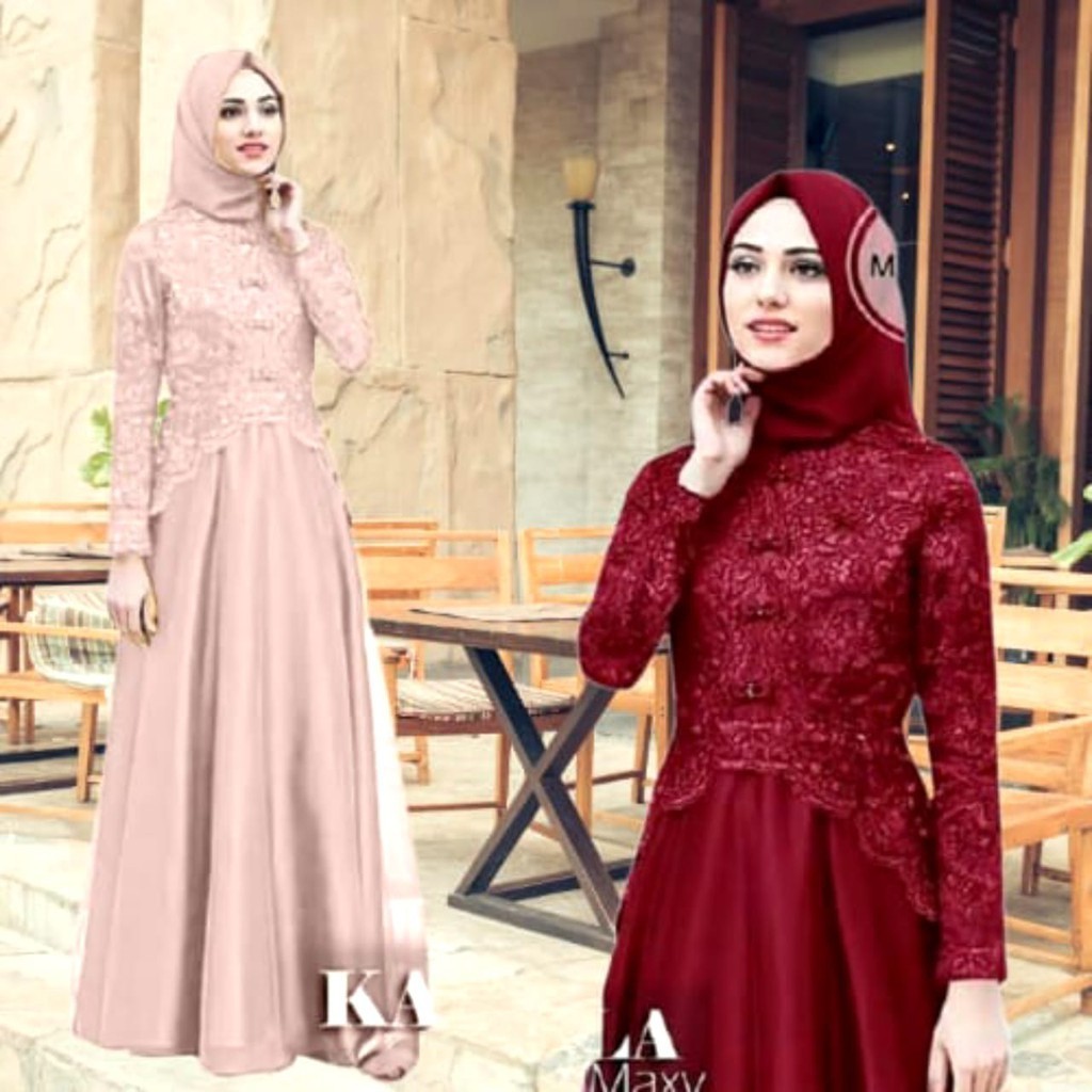 Baju Pesta Wanita Baju Muslim Wanita Dress Brukat Muslim Kebaya Muslim Gamis Brukat Gamis Jumbo Baju