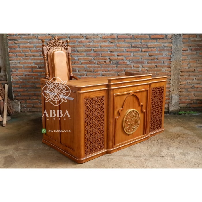 mimbar masjid +meja majelis+mimbar+mimbar duduk + mihrab +meja kajian