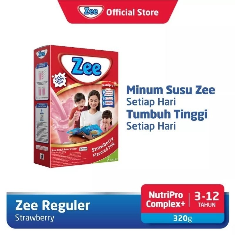 

R89 - Zee Reguler Strawberry Milk vanila cokelat 320g - ALF06