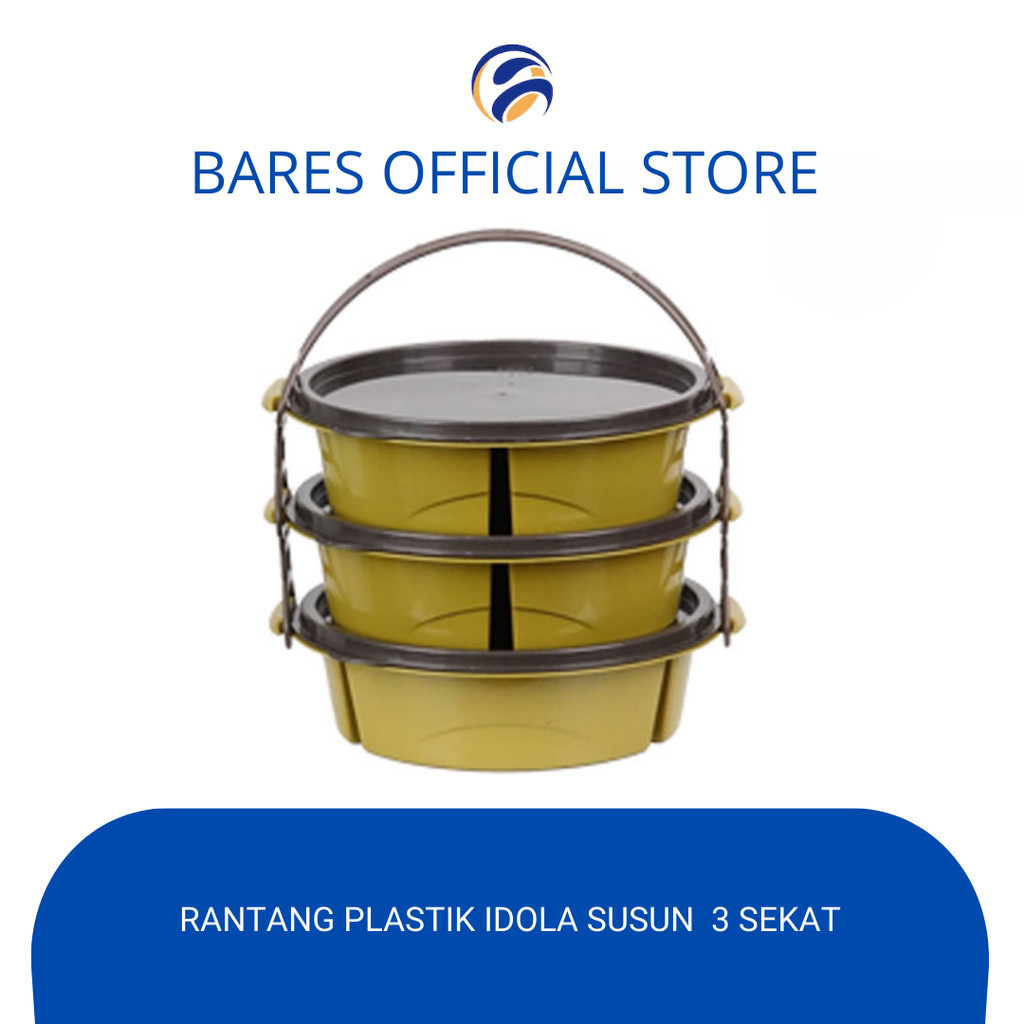 Rantang Plastik Susan Idola Sekat Susun 3 Gold