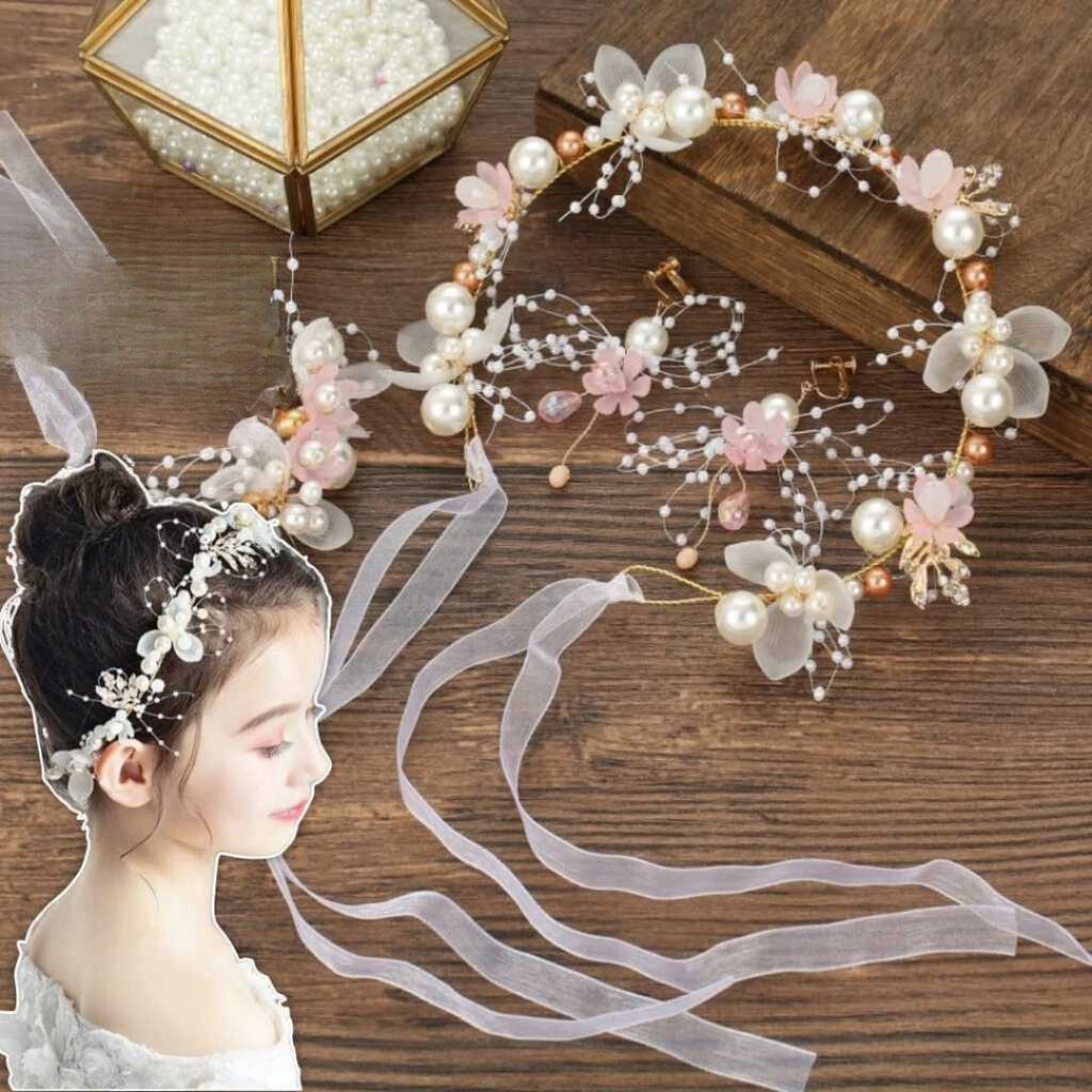 Bando Anak Dan Dewasa Bunga Mutiara Princess Korean Style Cantik Bando Mahkota Bunga