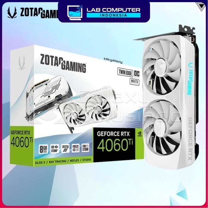 ZOTAC GeForce RTX 4060 TI Twin Edge White 8GB OC GDDR6 RTX 4060TI