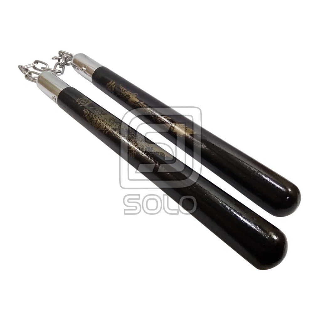 Double Stick KAYU NAGA Nunchaku Ruyung Burce Lee Baton Wood