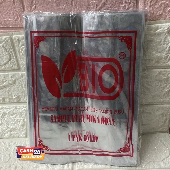 

✨LARIS✨ -SAMPUL BUKU PLASTIK MIKA BOXY/UKURAN BK MAXI /1PAK 60 lmbr/MERK BIO