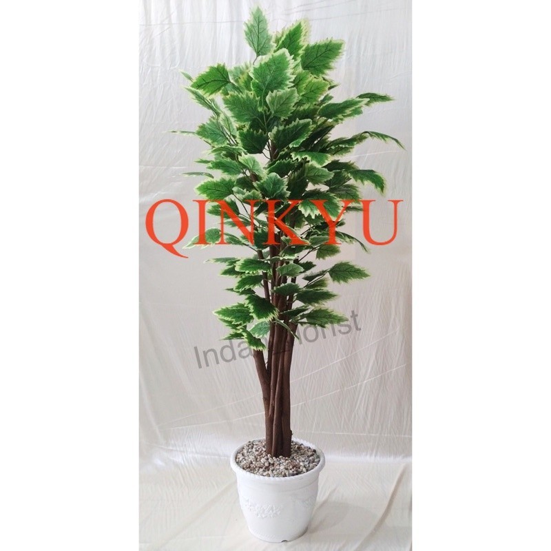 Pohon Hias 160cm Cisiang Artificial Ukuruan Besar Pohon Sudut Dekorasi Pohon Plastik
