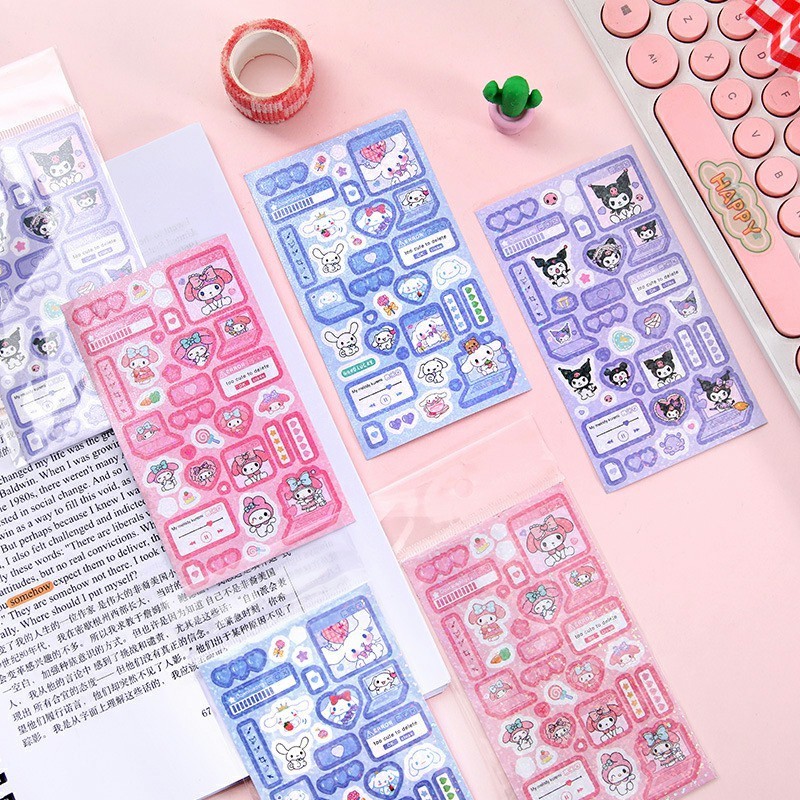 

Stiker Sanrio Kartun Lucu Stiker DIY Gaya Hati Anak Perempuan Stiker Pelajar Kreatif MG