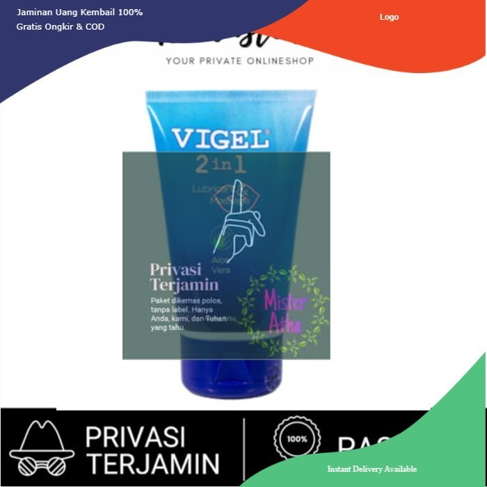 COD Sejuta Umat Vigel 2 in 1 Lubricant Massage Dengan Lidah Buaya - 125gr