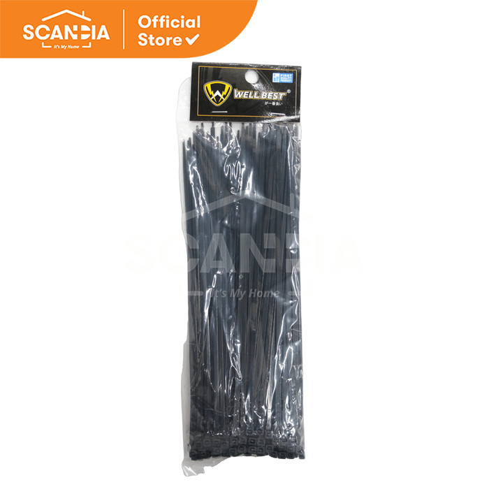 

SCANDIA Klip Kabel Wellbest Kabel Tie Hitam 25cm/100pcs