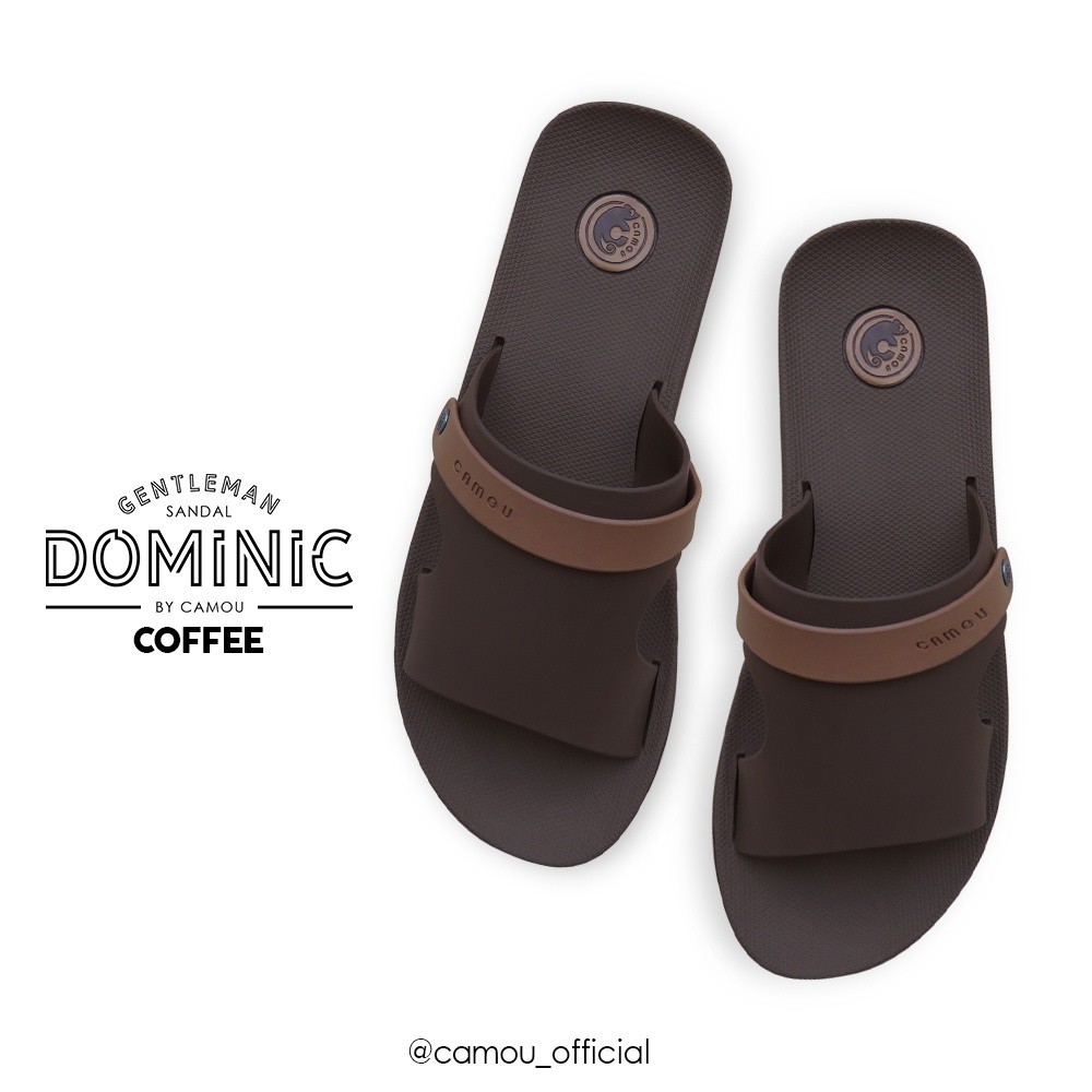Sandal Camou Pria DOMINIC Coffee-Caramel Sandal Selop Pria Sandal Keren Kekinian Sandal Pria CAMOU