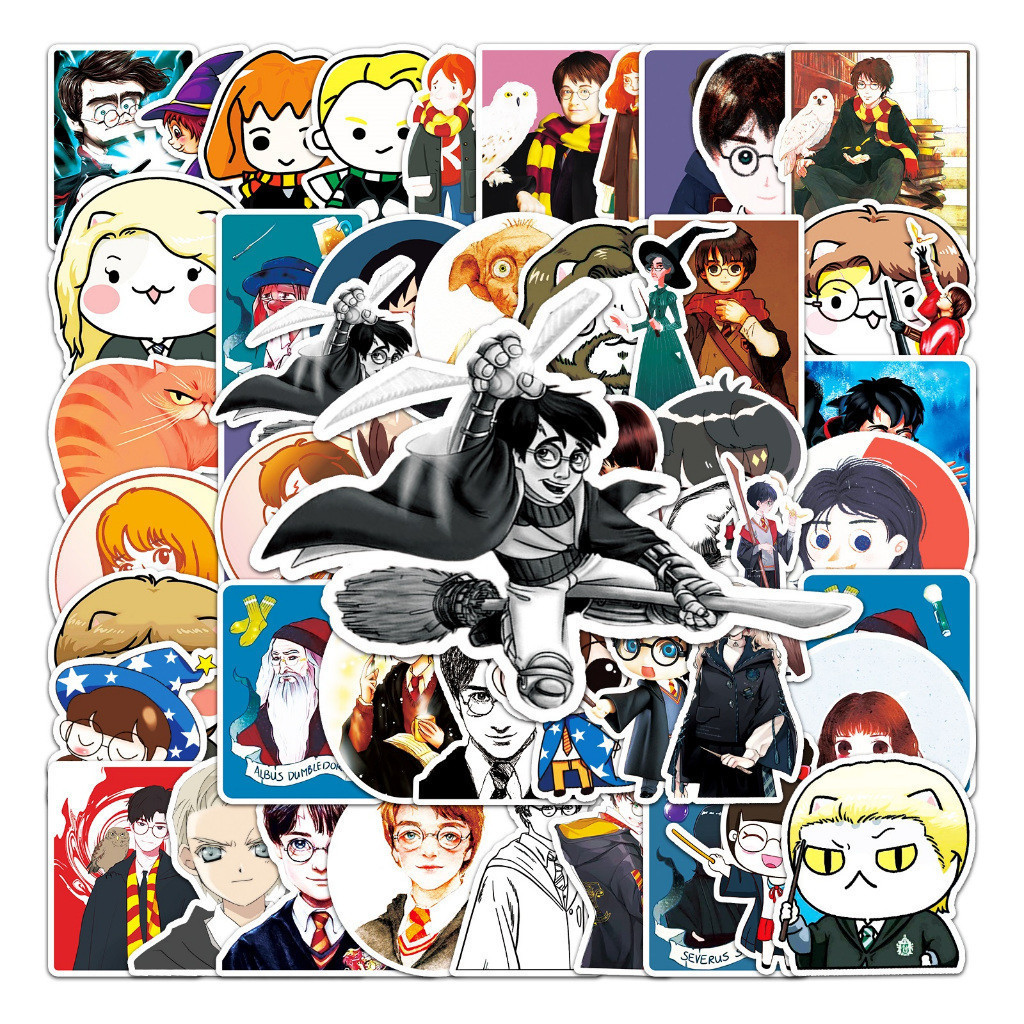 

Sticker Pack vinyl isi 50 - 100 pcs | anti air varian HARRY POTTER| glossy matte | laptop helm tumbl koper Stiker