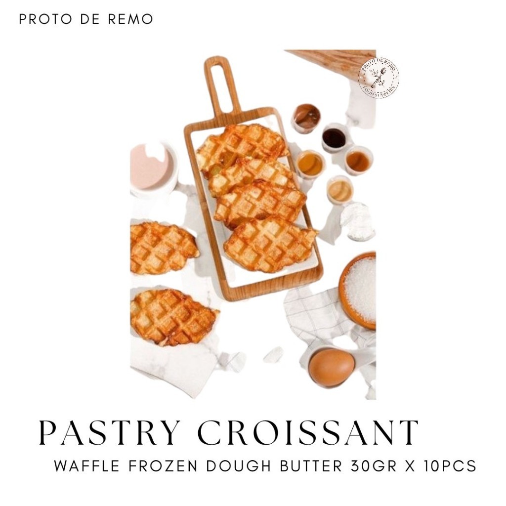 

Pastry Croissant Waffle Frozen Dough Butter 30gr x 10pcs