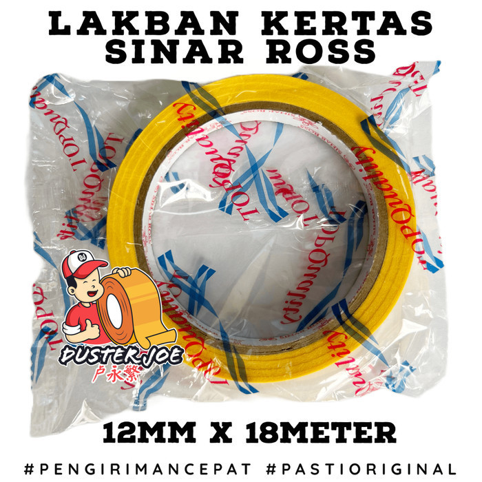 

Lakban Kertas Masking Sinar Ross 1/2 inch 12mm 20 Yard PER 1 DUS