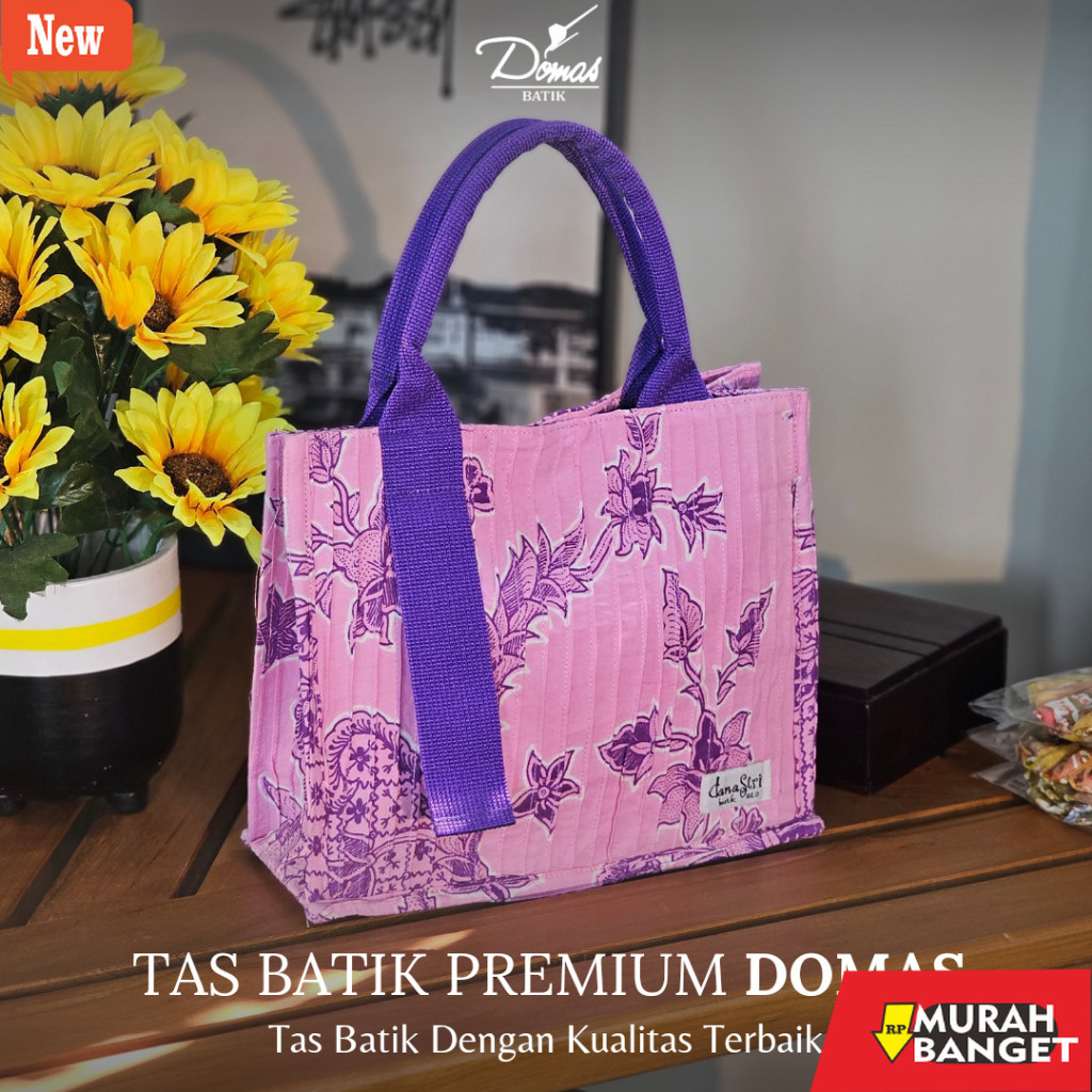 tas jinjing wanita TAS WANITA TOTEBAG HANDBAG BATIK KATUN SUPER PREMIUM -Domas