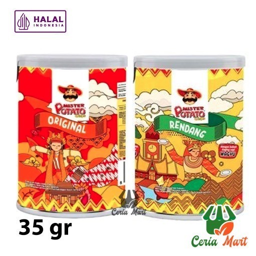 

Mister Potato 35 gr Original Rendang Keripik Kentang Renyah